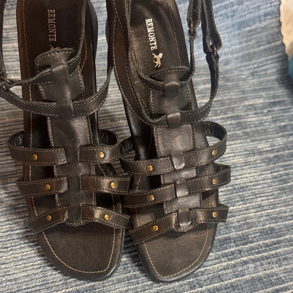 NWOT Remonte Dorndorf Elegant Black Strappy Sandals size 38, 8 - Picture 1 of 8